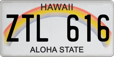 HI license plate ZTL616