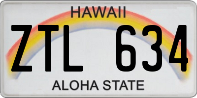 HI license plate ZTL634
