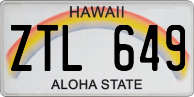 HI license plate ZTL649