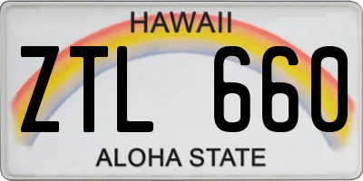 HI license plate ZTL660