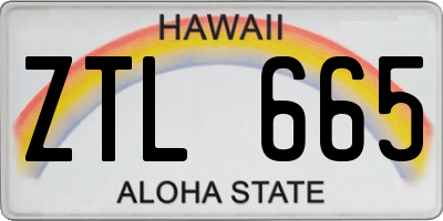 HI license plate ZTL665