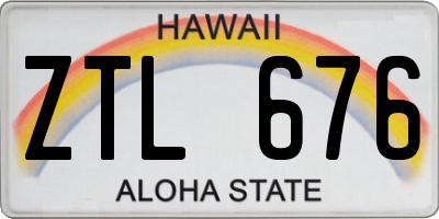 HI license plate ZTL676