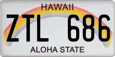HI license plate ZTL686