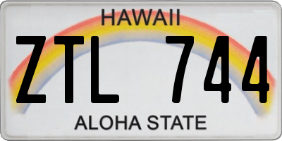 HI license plate ZTL744