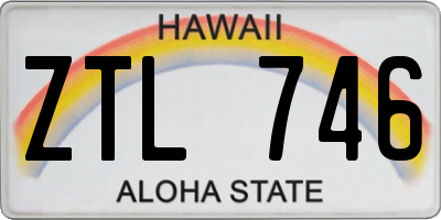 HI license plate ZTL746