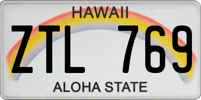 HI license plate ZTL769