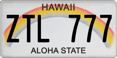 HI license plate ZTL777