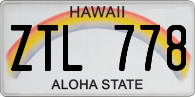 HI license plate ZTL778