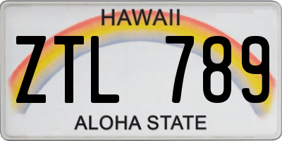HI license plate ZTL789