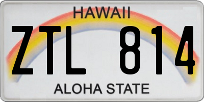 HI license plate ZTL814
