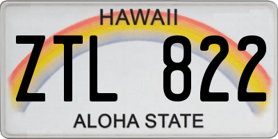 HI license plate ZTL822