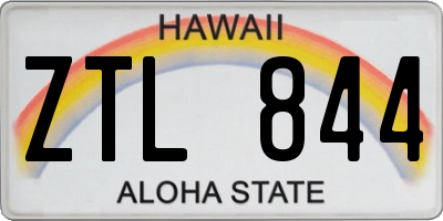 HI license plate ZTL844