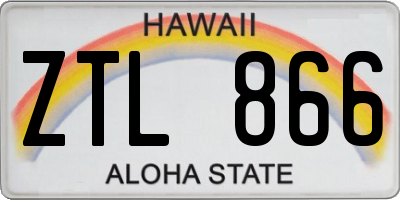 HI license plate ZTL866
