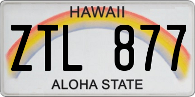 HI license plate ZTL877
