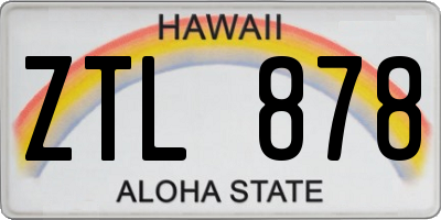 HI license plate ZTL878
