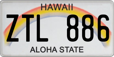 HI license plate ZTL886