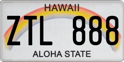 HI license plate ZTL888