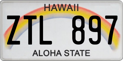 HI license plate ZTL897