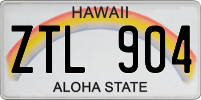 HI license plate ZTL904