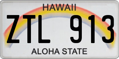 HI license plate ZTL913