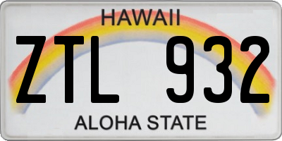 HI license plate ZTL932
