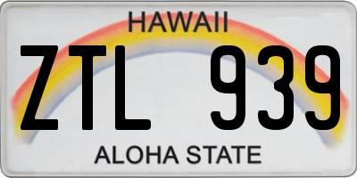 HI license plate ZTL939