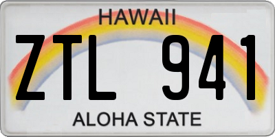 HI license plate ZTL941