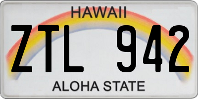 HI license plate ZTL942