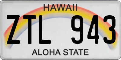 HI license plate ZTL943