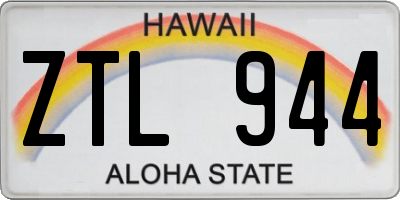 HI license plate ZTL944