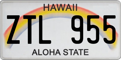 HI license plate ZTL955