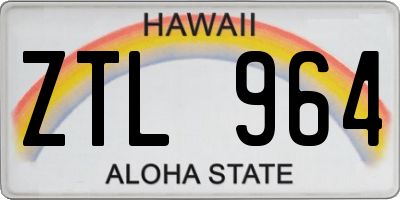HI license plate ZTL964