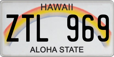 HI license plate ZTL969