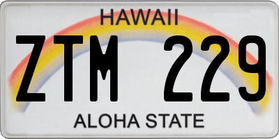 HI license plate ZTM229