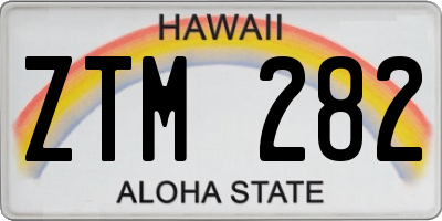HI license plate ZTM282