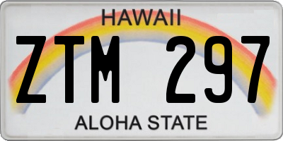 HI license plate ZTM297