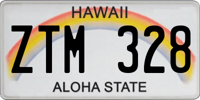 HI license plate ZTM328