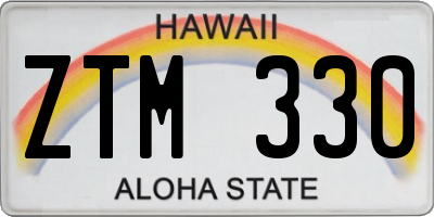 HI license plate ZTM330