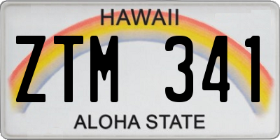 HI license plate ZTM341