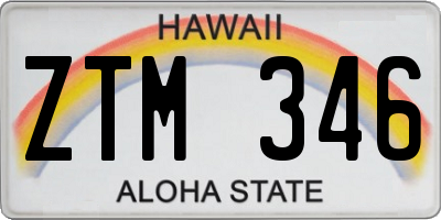 HI license plate ZTM346