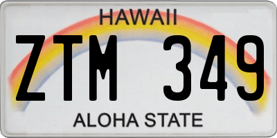 HI license plate ZTM349