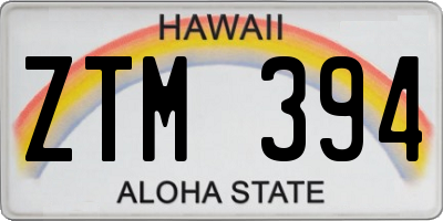 HI license plate ZTM394