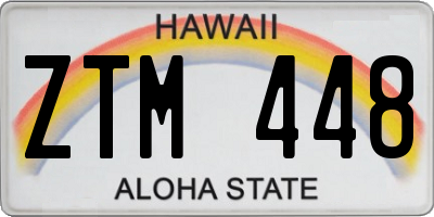 HI license plate ZTM448