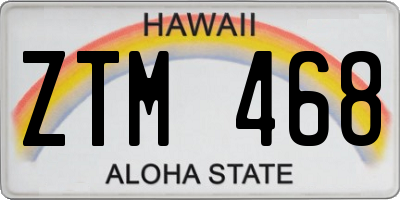HI license plate ZTM468