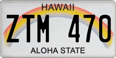 HI license plate ZTM470