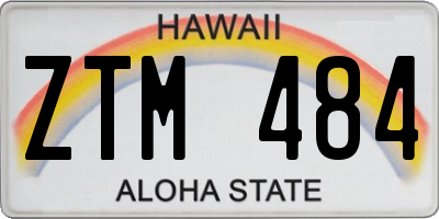HI license plate ZTM484
