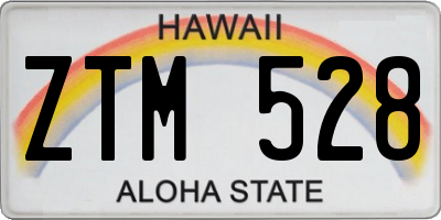 HI license plate ZTM528