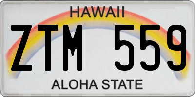 HI license plate ZTM559