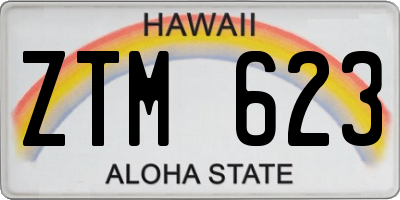 HI license plate ZTM623