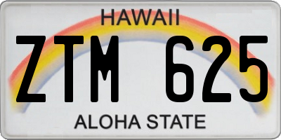 HI license plate ZTM625